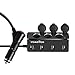 Produktbild Auto Zigarettenanzünder Splitter Multi-Buchse, VOASTEK 3-Socket Zigarettenanzünder-Adapter mit Stecker Swithch und 4 USB Lade-Ports 5V / 30W Kfz-Ladegerät