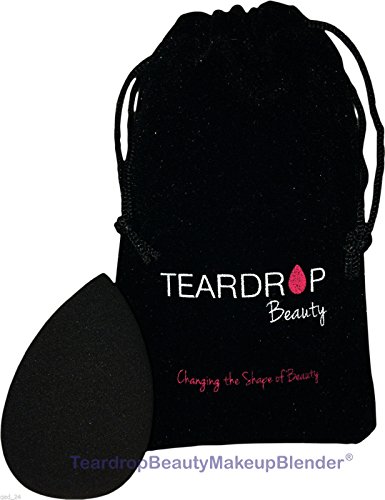Original Teardrop Beauty Makeup Blender® FOUNDATION SPONGES WEDGE COSMETIC PUFFS (Black Teardrop + Bag)