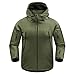 Produktbild R-Cors Herren Fleecejacke Camouflage Hoodie Outdoor Wandern Camping Warm Innenfutter Winddicht Wasserdicht Mantel Jacken Skijacke