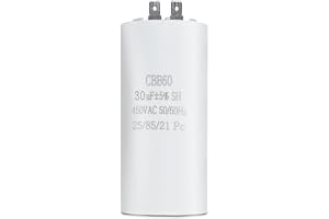 CBB60 kondensator 30µF 450V 2 anslutningar 25/85/21 upp till 85°C – Motorstartkondensator för tvättmaskin, luftkonditionering