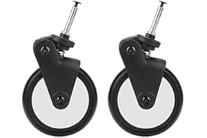 MUMUSUKI Poussette Roues de Rechange pour Poussette Roues en Caoutchouc Accessoires Set Roues Avant pour Poussette Yoya Vovo (1 Paire de Roues Avant)