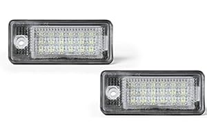 ‎LLCTOOLS LLCTOOLS - Nummernschildbeleuchtung Langlebig & Effizient - Kennzeichenleuchte LED kompatibel mit Audi A3/5/6 S3 Q7 - Hochwertige Canbus LED Kennzeichenbeleuchtung - 2x Auto Kennzeichenleuchten