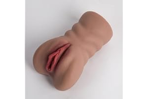 MARIELOVE Masturbador realista – y ano – 16,5 cm de silicona TPE – Juguete sexual para hombres – Estructura interior 3D de la vagina con labios y ano para el tráfico anal