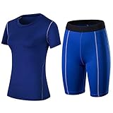 Moserian Damen Kurzarm Yoga Sport Lässige Mode Zeitanzug