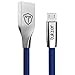 Tukzer 3.2ft Aluminium Plug Slim Micro USB Cable 2.4A Tangle Free Fast Charging & Data Sync (Royal-Blue) RS.309.00