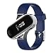 Produktbild iBellete Armband für Xiaomi Mi Band 3 Sport Armbanduhr Silikon Ersatz Armbanduhr Uhrenarmband Edelstahl Lünette