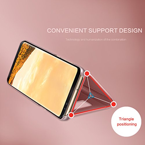 Funda Samsung S8 Clear View Standing Cover Aursen Carcasa Case para Samsung Galaxy S8 color oro rosa Funda Samsung S8 Clear View Standing Cover Aursen Carcasa Case para Samsung Galaxy S8 color oro rosa