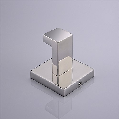 Aothpher 304 Edelstahl verchromt Handtuchhaken, Modern Chrom Handtuch Robe Luxus Quadrat Badezimmer Zubehör … - 3
