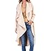 Produktbild Sannysis Damen Herbst Winter Cardigan Lange Ärmel Pullover Ruffled Unregelmäßiger Beiläufiger Loser Mantel Langer Trenchcoat