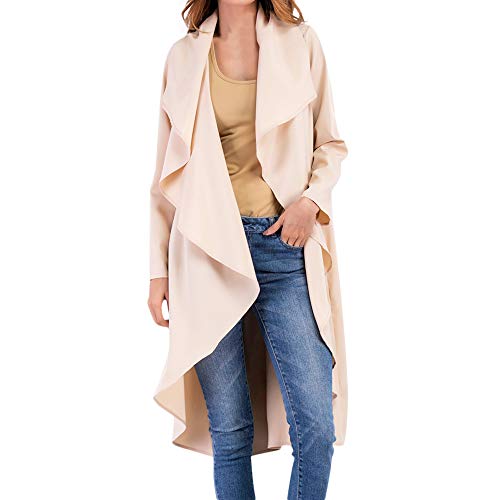 Preisvergleich Produktbild Sannysis Damen Herbst Winter Cardigan Lange Ärmel Pullover Ruffled Unregelmäßiger Beiläufiger Loser Mantel Langer Trenchcoat