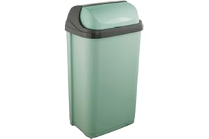 keeeper Poubelle avec couvercle pivotant, 50 l, 39 x 29,5 x 67,5 cm, Rasmus, Vert (Nordic Green)