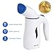 Produktbild Aicok Dampfglätter, 110ml Mini Handgehaltener Garment Steamer, Schnell Aufheizender Tragbares Reisebügeleisen, mit Stoffbürste und Tragetasche, Vertikal und Glatt, für Reise und Zuhause (Blau)