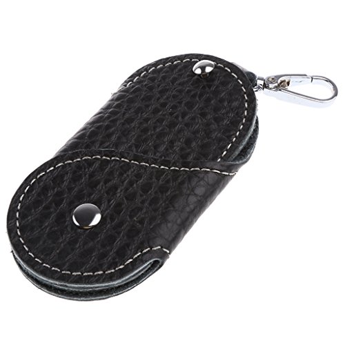 Preisvergleich Produktbild Homyl Auto Schlüsseltasche Leder Schlüsseletui Etui Schlüsselanhänger Autoschlüssel Halter Geldbörse Schlüsseltasche Hülle - Schwarz, Eine Größe passt meistens