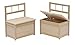 Impag Age European Beech Hardwood Chest Bench with Lid Brake and 1 Table, 2 Chairs, 4 Different COLOURS