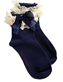 Baby/Girl Pack of 2 BLUE Super Soft Lace Frilly Ankle Socks Age 1 2 3 4 5 6 7