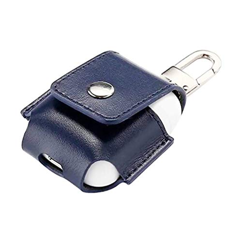 Preisvergleich Produktbild Felicy Lederschutzhülle mit Tragegurt für AirPods 2 / 1 Charging Case (Blau)