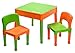 Produktbild Möbel Kinder 1 Tisch + 2 Stühle Liberty Building Tega House Idee Geschenk Lego (orange)