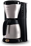 Philips HD7546 HD7546/20-Cafetera de Goteo café Gaia, Jarra térmica con Capacidad para 10-15 Tazas, 1000 W, 15 Cups, Acero Inoxidable, Negro/Plata
