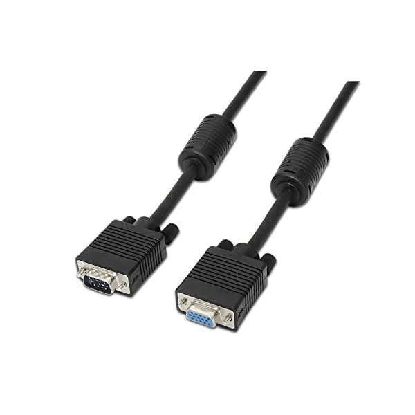 NanoCable 10.15.0202 - Cable SVGA con ferrita de alta calidad para monitor, proyector y PC, HDB15/M-HDB15/H, negro, 1… - Image 5