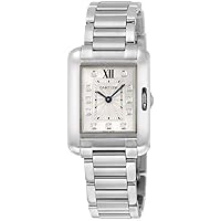 Cartier Tank Anglaise Stainless Steel with Diamonds Women's Watch W4TA0003