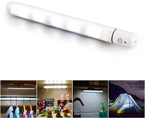 Ouonline Motion Sensor Light Rotating LED Night Light with Magnetic Base for Camping, Hallway, Stairway, Closet, Wardrobe