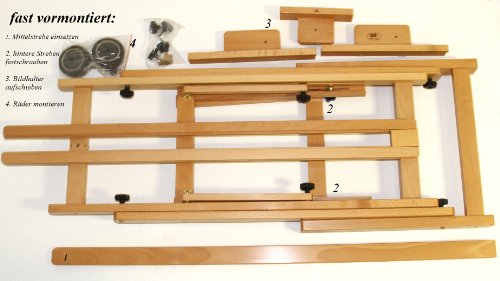 Atelier-Staffelei 131, BUCHENHOLZ, Höhe bis 230 cm, vormontiert – kein Bausatz ! - 3