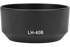 Yunir Parasol para Lente LH-40B, Parasol de Lente de cámara de plástico Negro portátil para Olympus M.ZUIKO ED 12-40 mm Lente F2.8(Negro)