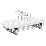 kleiderbügel holz hosen VERSTELLBARE KLEMMEN: Die zwei Klemmen sind in der Breite hin- und herzuschieben (max. bis 31 cm), so kann man den Bügel der Breite des Kleidungsstückes anpassen und auch schmale Sachen wie Schals daran hängen