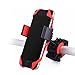Price comparison product image Jiele Bike Phone Holder Universal Bicycle Motorcycle Handlebar Mount Holder Phone With Silicone Support Band Adjustable Bicycle Mount Cell Phone Holder (Red)