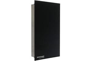 ROTTNER TRESOR Rottner Key Glass Black szafka na klucze, zamknięcie magnetyczne, czarna, szer. x wys. 20 x 30 cm, 8 haczyków, materiał mocujący w zestawie