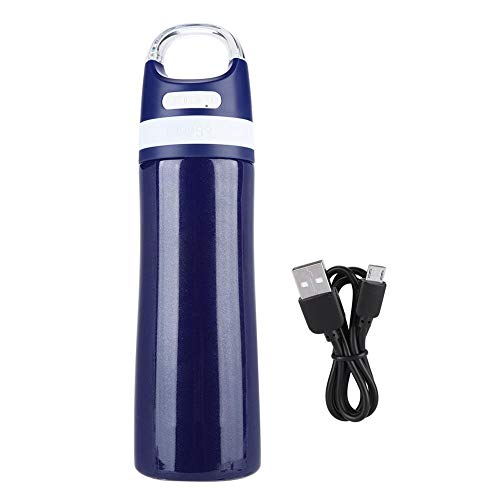Preisvergleich Produktbild Garsent Bluetooth Lautsprecher Wasserflasche, 450ml vakuumisolierte Edelstahlflasche mit wasserdichtem Bluetooth USB Musik Speaker Thermoskanne für Freizeit und Sport(blau)