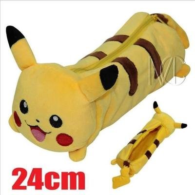 Preisvergleich Produktbild Albeey Mäppchen Katze Plüsch Schule Mäppchen Geldtasche Damen (Pikachu)
