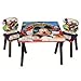 Kids Disney Bedroom Furniture Set with Table and Chair Set Multicoloured