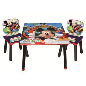 Kids Disney Bedroom Furniture Set with Table and Chair Set Multicoloured