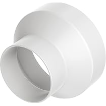 Kunststoff Rohr-Kanalverbinder – Rund Auf Quadratisch, Reduzierung 100 X 100 Mm Auf 100 Mm Rund – Übergangsstück Für Lüftungssysteme