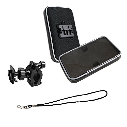 Fahrradhalterung / Motorrad-Halterung mit Schutz-Tasche fÃ¼r (Smart Phones) Smartphone, Navigator, Handy, uvm. - Display-Diagonale Universal: bis 5,5