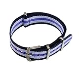 22mm Herren Damen NATO Nylon Mischefarb Uhren-Armband Uhrenarmbänder Uhrband Watch Band Watch Strap Uhr Unisex mit Edelstahlschliesse Dornschließe