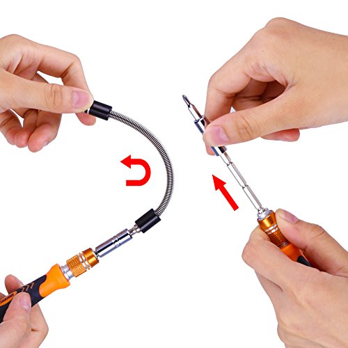 GHB 58 in 1 Schraubendreher Set Werkzeugset Schraubenzieher mit 54 Bits und Werkzeugkoffer für Handy Tablet PC Macbook Uhr usw - 7