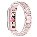 Produktbild bloatboy Mode Edelstahl Kristallband Uhrenarmband Für Fitbit Charge 3 Watch, Luxus Ersatzband Uhrenarmband (Roségold)