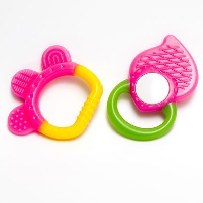 Baby's First Teether & Rattle Set (Pink Set)