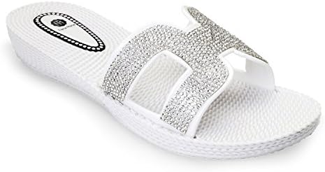 Hella Rubber Wedge Sandal - Womens Summer Sandals - Beach Sandals (5 UK, White)
