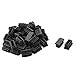 Produktbild DealMux Kunststoff Tisch Stuhl Bein Füße Rohr Rohreinsatz Endkappe 25mm x 12mm 40 Stück schwarz