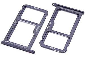 HANDYWEST FÜR für Huawei P10 SIM Karten Karte Adapter Micro SD Halter Schlitten Card Tray Memory Karte Card SD Einschubfach SIM Card Holder Adapter Halterung Schwarz/Black