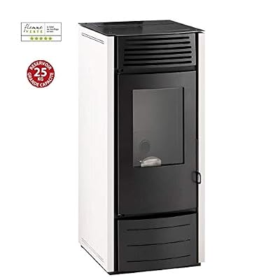 Interstoves - Interstoves - Poele A Granules Marina 10Kw Avec Réservoir 25Kg (Rendement 88,2%) - Blanc