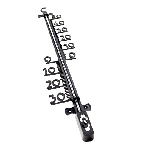 Lantelme 5852 Gartenthermometer 66 cm Analoger Kunststoff Thermometer Farbe schwarz - 2