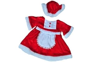 Teddy Mountain Mrs Santa Claus Christmas Dress Outfit Teddy Bear Clothes to Fit 15 16 Build a Bear Factory Bears by