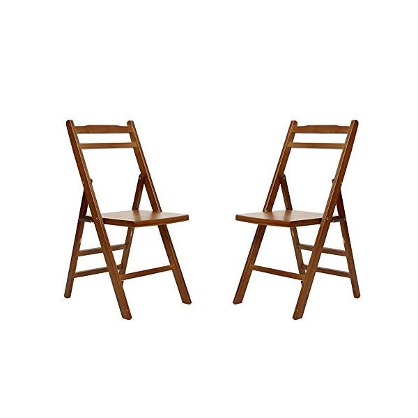 Chair Klappstuhl (38 * 44 * 79cm) tragbar mit Rückenlehne Bambus