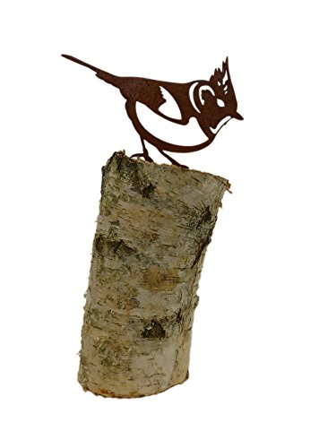 3er Set Vogel / Haubenmeise – Buchfink – Kohlmeise (Rostdeko) - 6