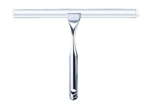 KOBOKO Silikonowy ściągacz do prysznica, do okien, wziernik do łazienki, czyszczenie luster, szyb i płytek, 18 cm, kolor biały