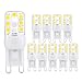 Produktbild ELINKUME 10 Stück G9 LED Lampe 214Lumen, 3000k warmweiß und Kein Flackern Nicht Dimmbar G9 LED Leuchtmittel 2W Ersatz 20W G9 Halogenlampe, 360° Abstrahlwinkel, AC 220-240V